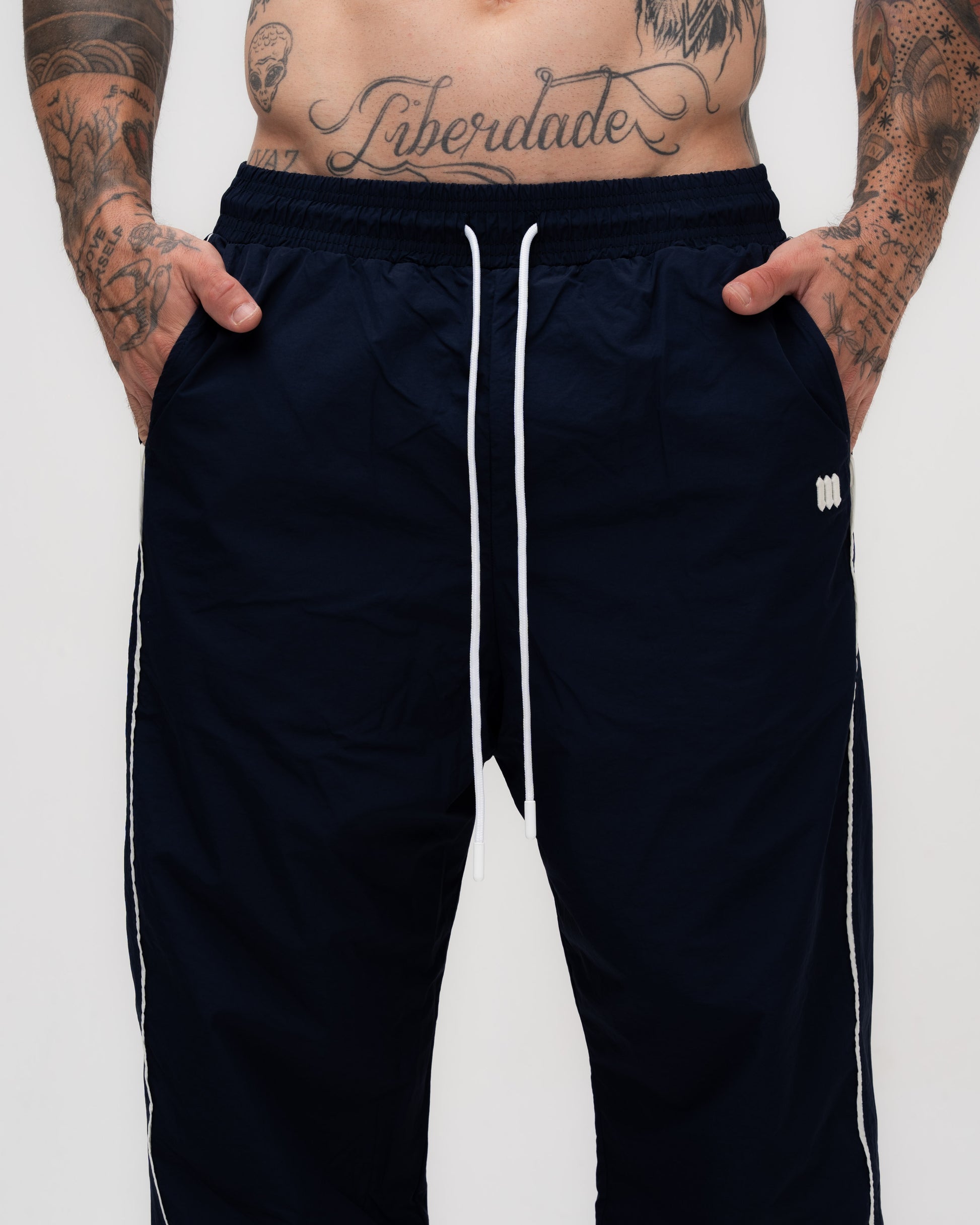 Calça Tactel Dupla Stripes Mith Nation Marinho