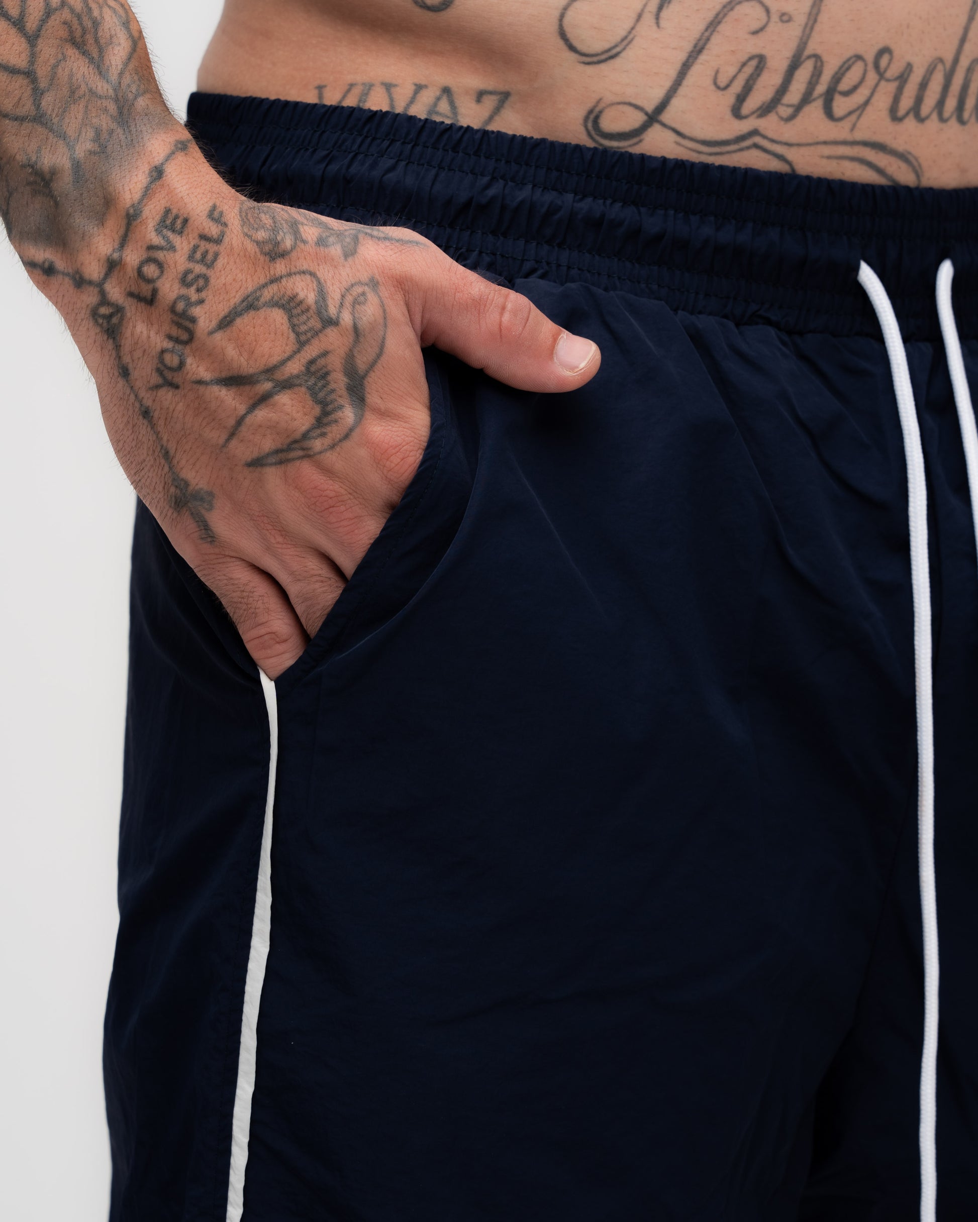 Calça Tactel Dupla Stripes Mith Nation Marinho