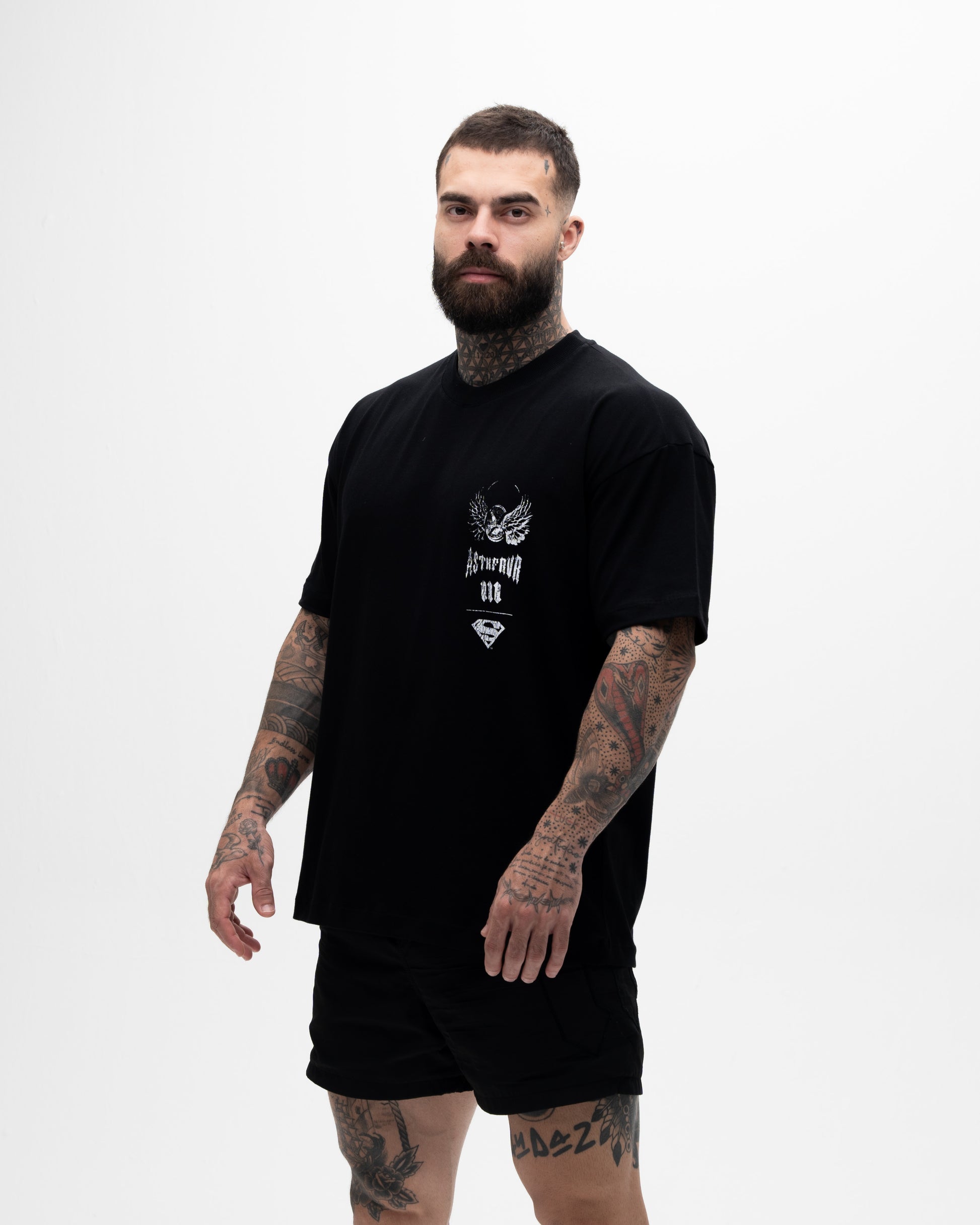 Camiseta Oversized Treino Mith X Superman Jump Preto