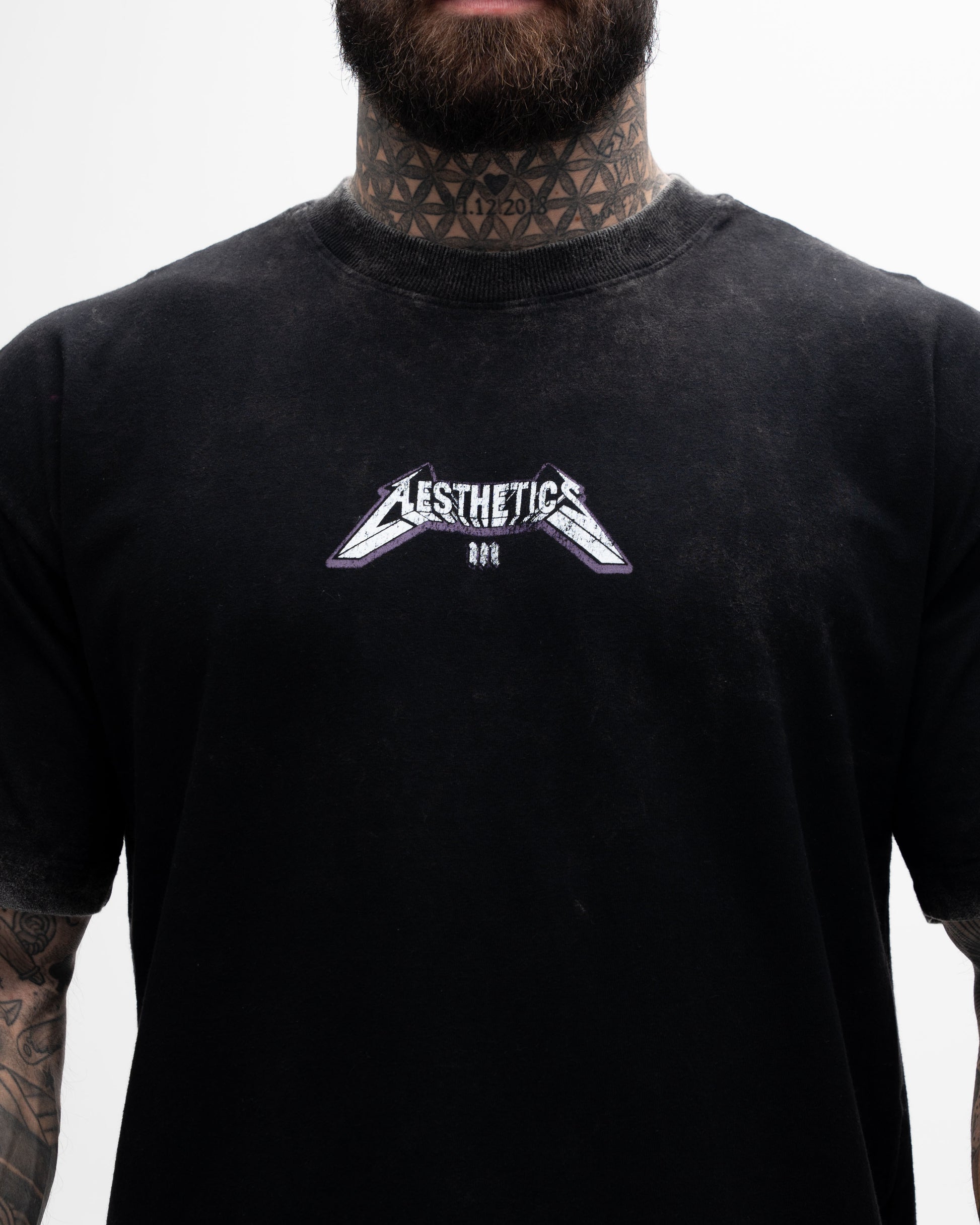 Camiseta Oversized Estonada Premium Mith X Superman Metalica Preto