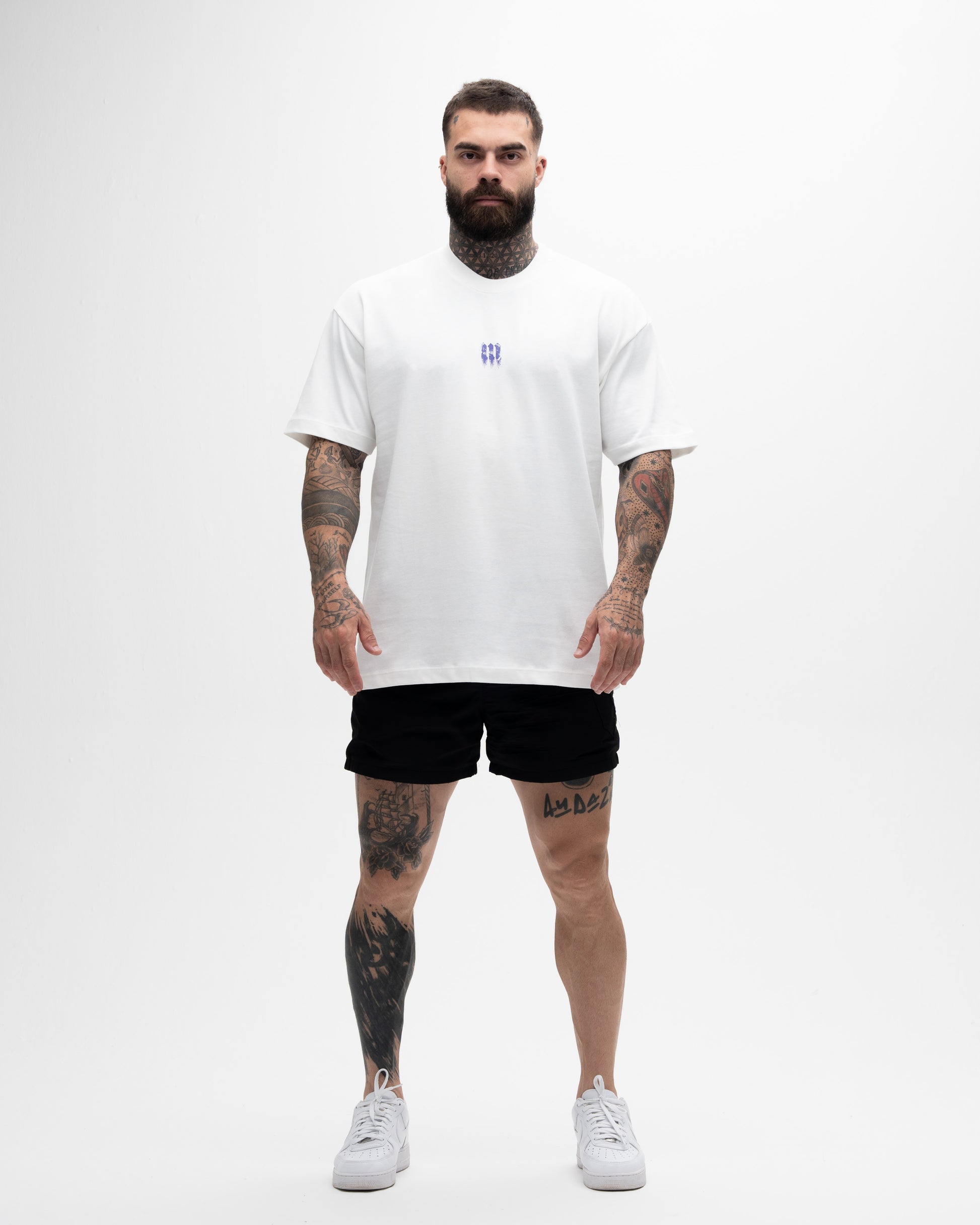 Camiseta Oversized Heavy Mith X Superman Paint Logo Off White