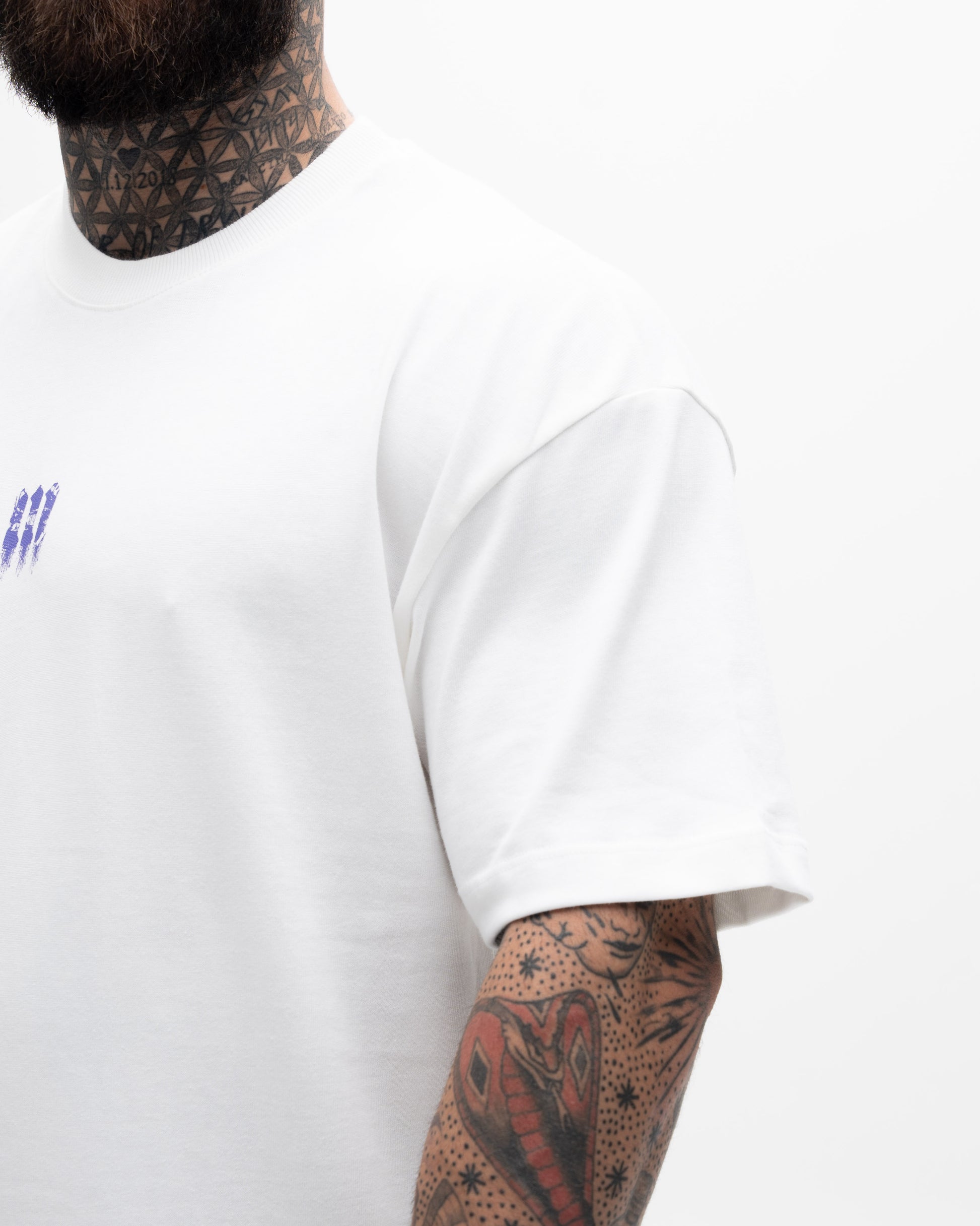 Camiseta Oversized Heavy Mith X Superman Paint Logo Off White