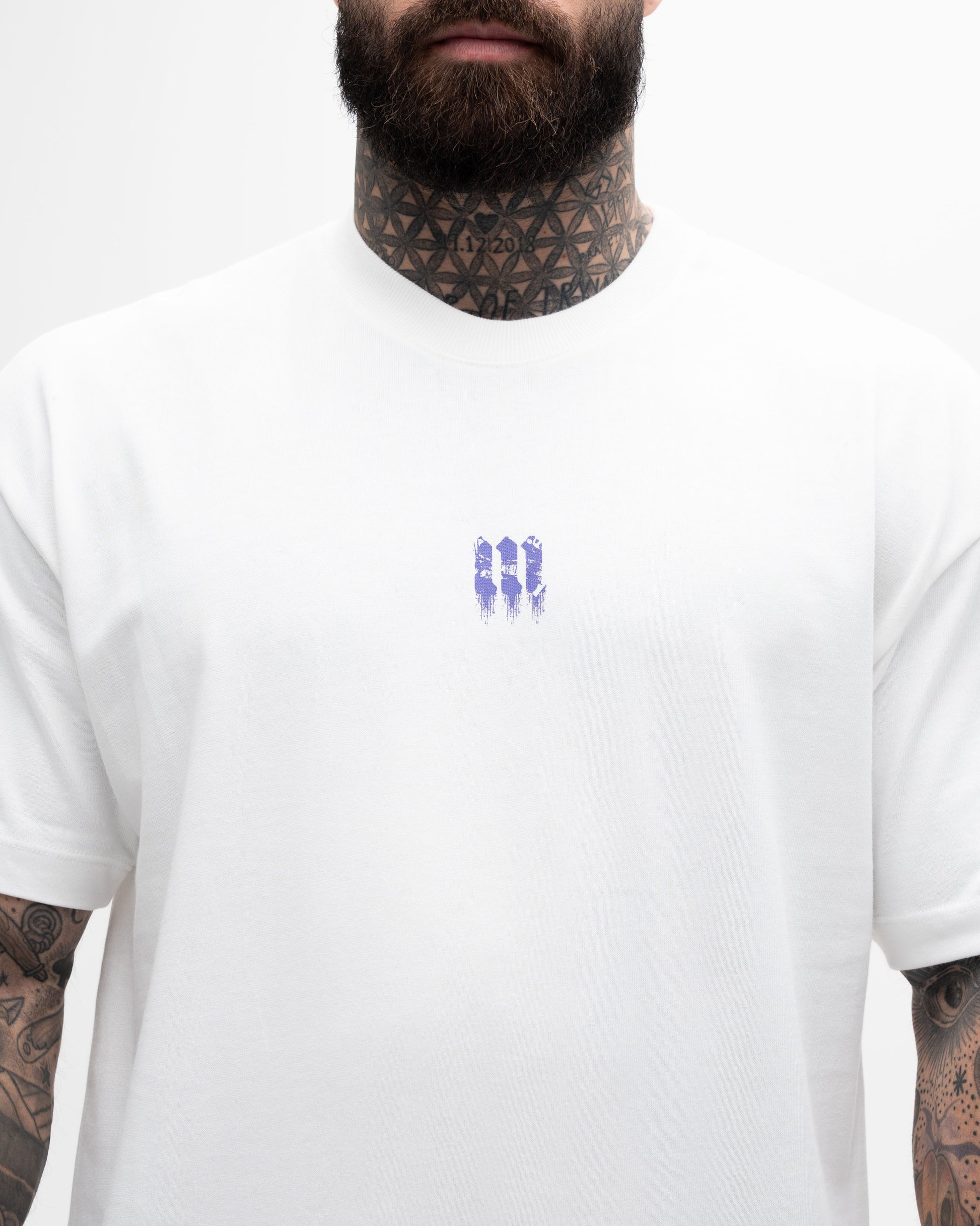 Camiseta Oversized Heavy Mith X Superman Paint Logo Off White