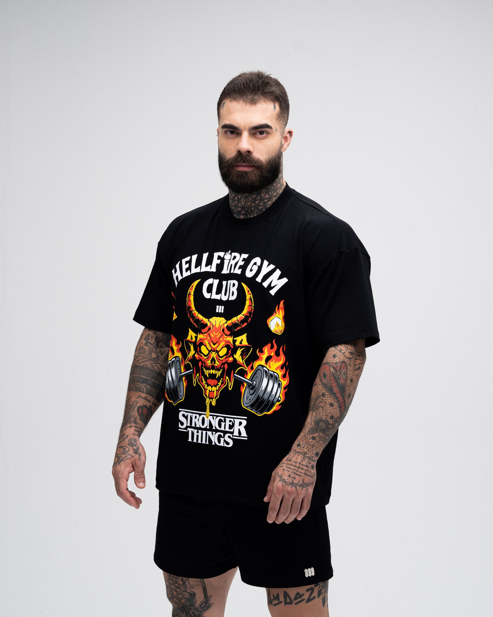 Camiseta Oversized Treino Mith Hellfire Club Preto