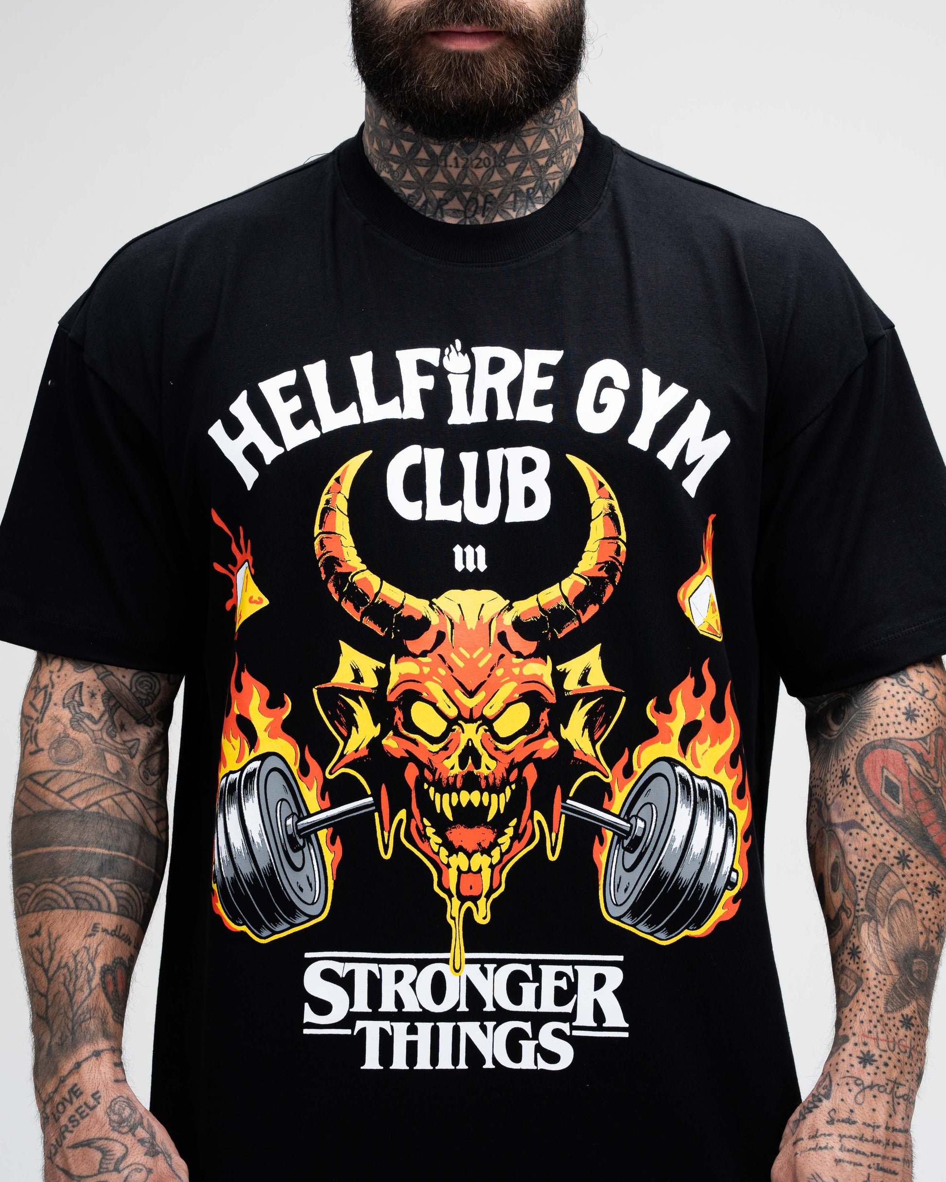 Camiseta Oversized Treino Mith Hellfire Club Preto