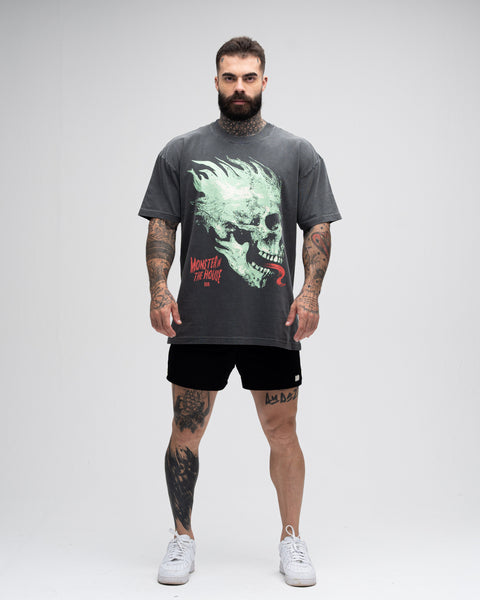 Camiseta Oversized Estonada Mith Under Dogs Cinza