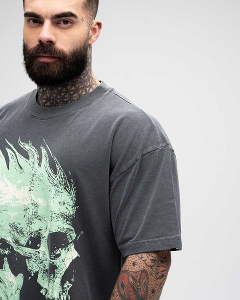 Camiseta Oversized Estonada Mith Under Dogs Cinza