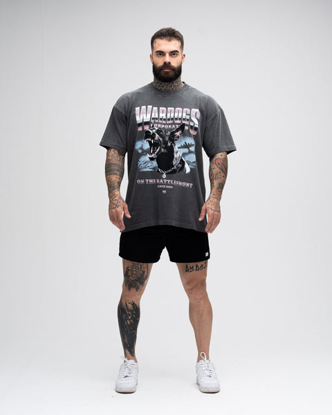 Camiseta Oversized Estonada Mith Wardogs Cinza