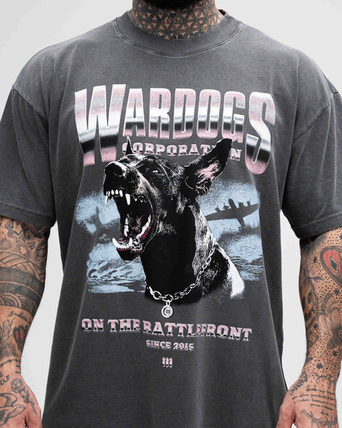 Camiseta Oversized Estonada Mith Wardogs Cinza