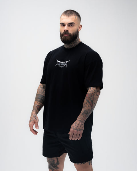 Camiseta Oversized Treino Mith Trabalhe em Silêncio Preto