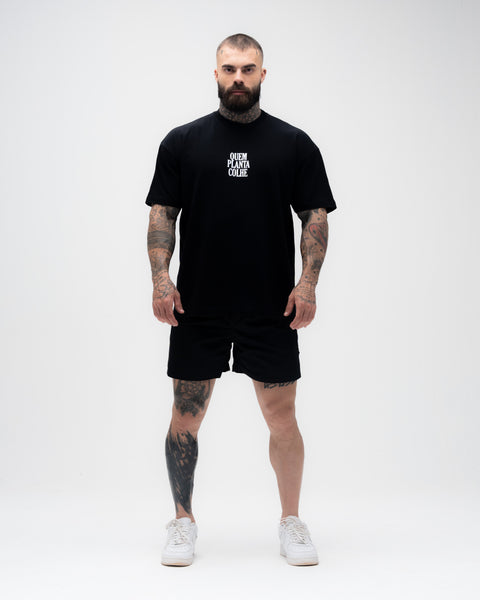 Camiseta Oversized Treino Mith Quem Planta Colhe Preto