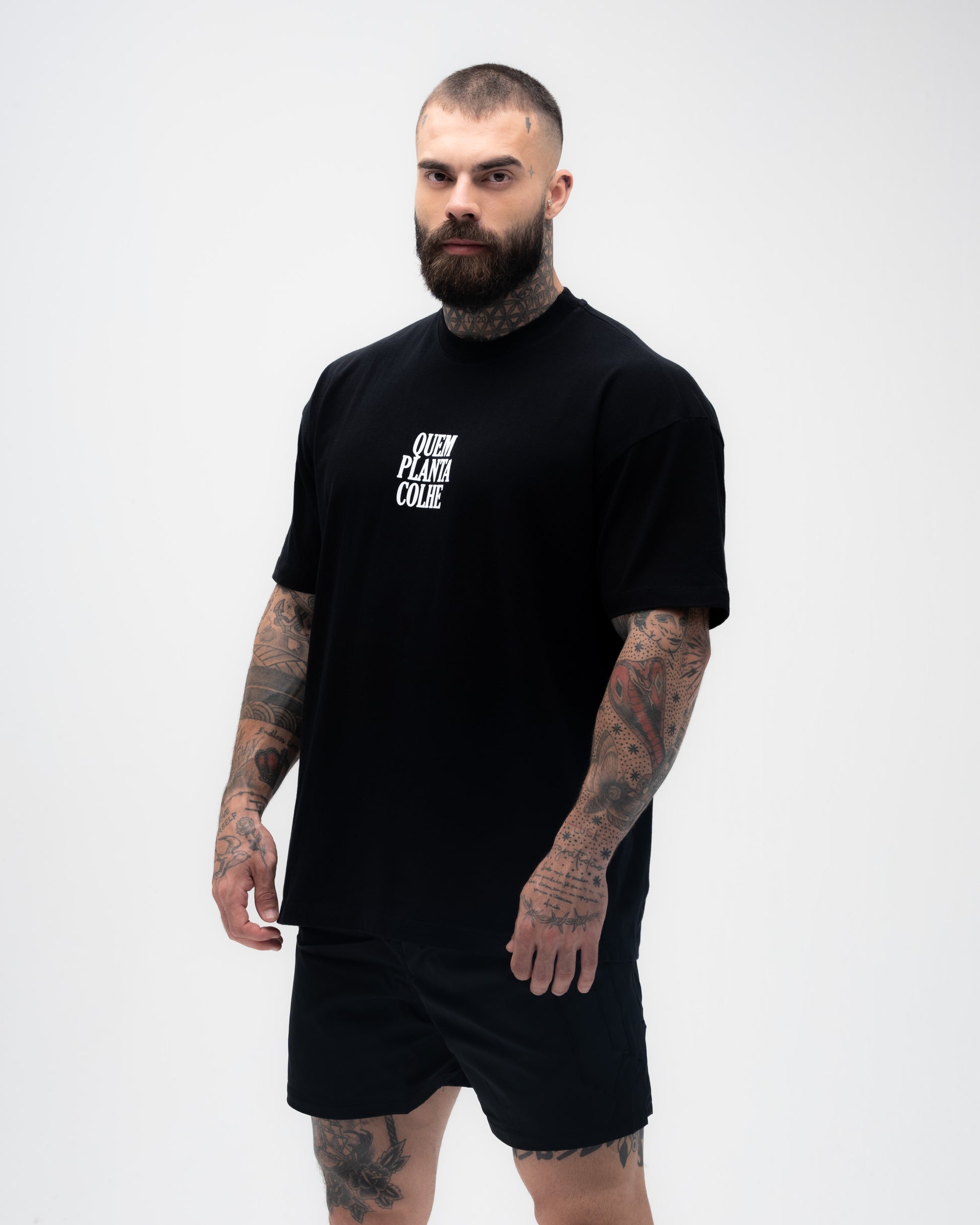 Camiseta Oversized Treino Mith Quem Planta Colhe Preto