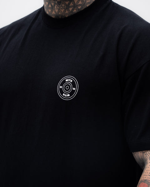 Camiseta Oversized Treino Mith Era Isso ou Psicólogo Preto