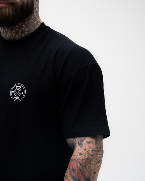 Camiseta Oversized Treino Mith Era Isso ou Psicólogo Preto