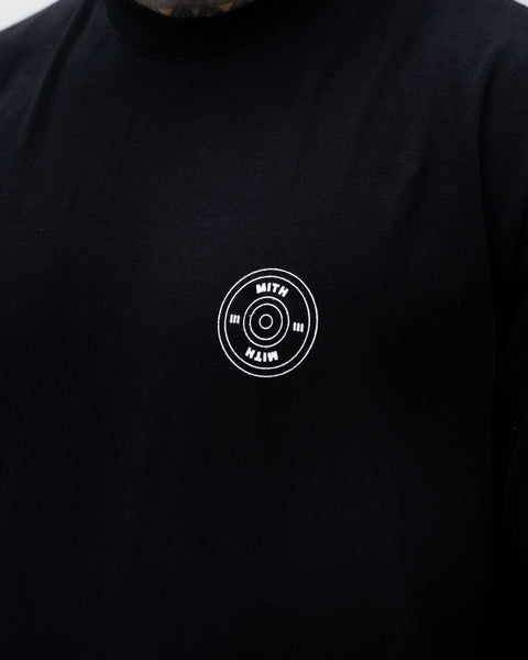 Camiseta Oversized Treino Mith Era Isso ou Psicólogo Preto