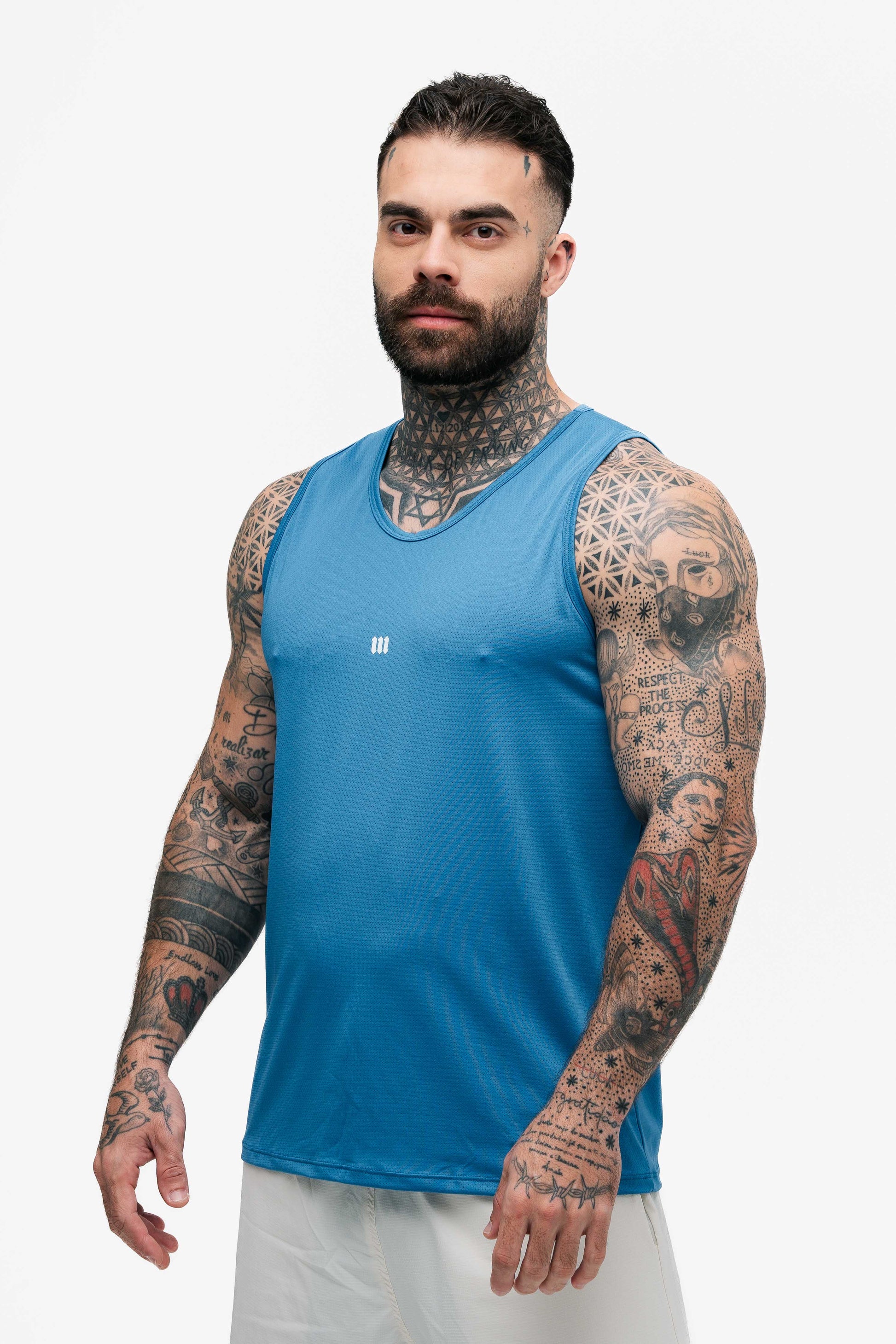 Regata Tank Top Dry Fit Logo Light Blue