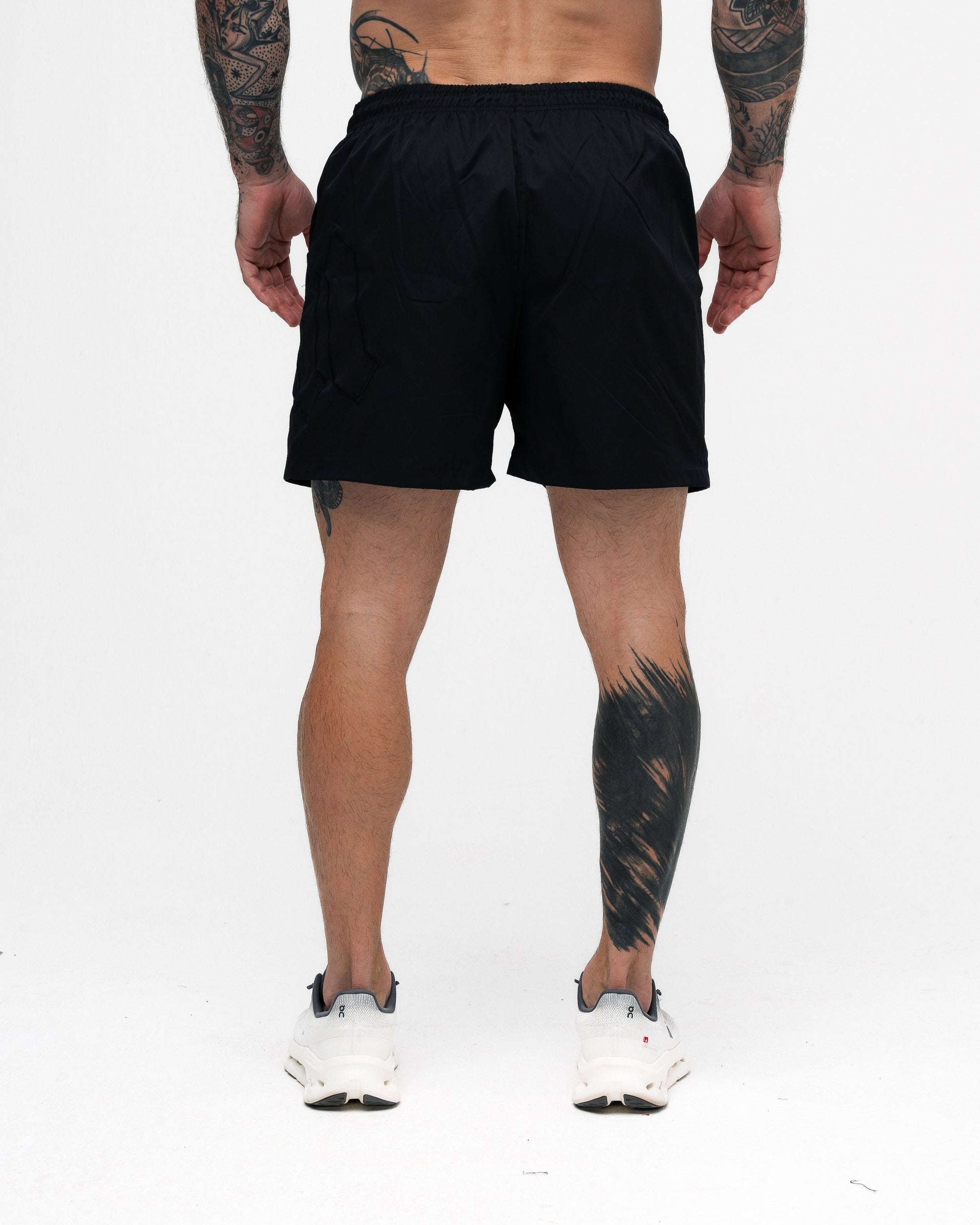 Shorts Curto de Tactel Mith Nation Embroidery Preto