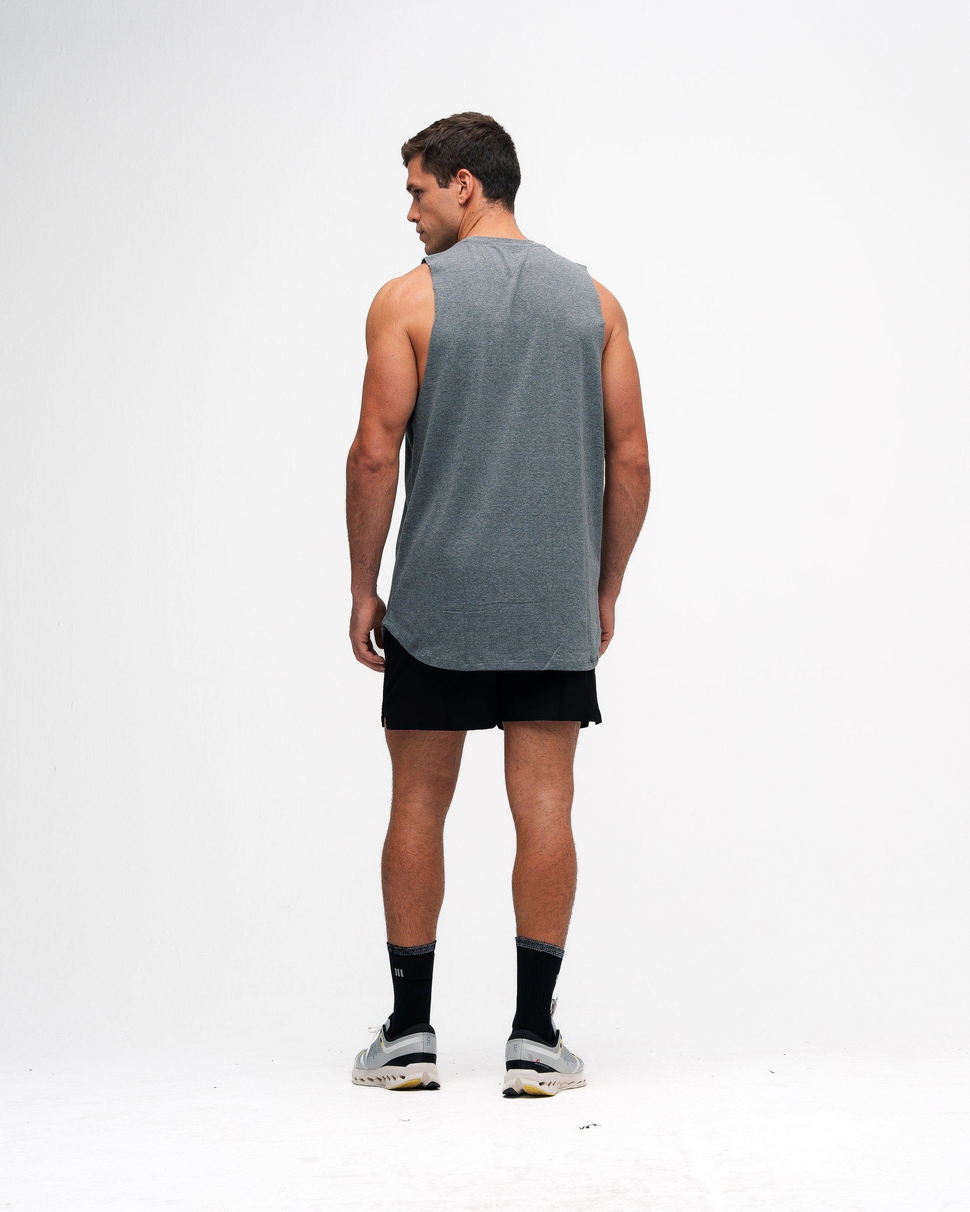 Regata Cut Off Mith Nation Aesthetics or Nothing Cinza Mescla