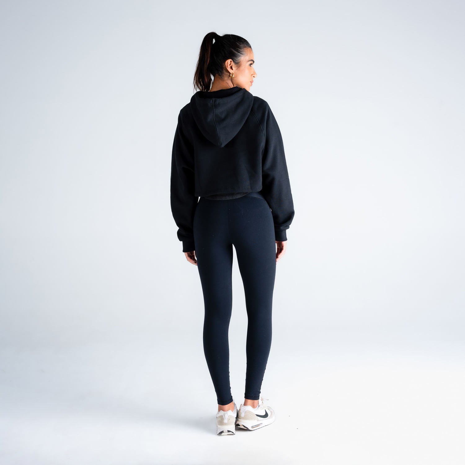 Cropped de Moletom Feminino Mith Nation Preto